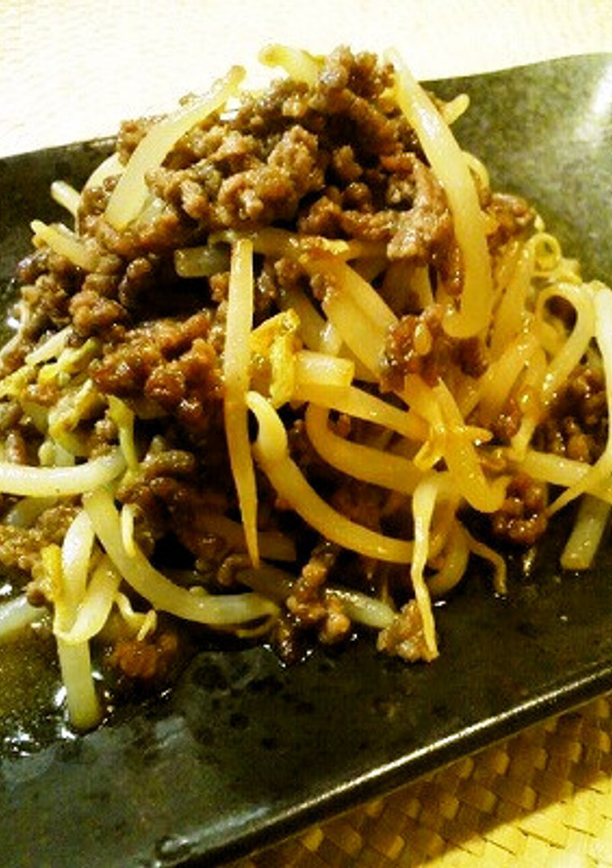 ✿焼肉のタレで～簡単♬もやしの挽肉炒め✿-レシピのメイン写真