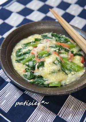 とろ～り♪小松菜のかに玉あんかけ-レシピのメイン写真