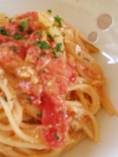 チーズと卵で♪トマトのカルボナーラ-レシピのメイン写真