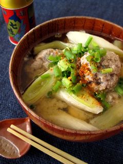 茄子と秋刀魚のつみれ汁-レシピのメイン写真