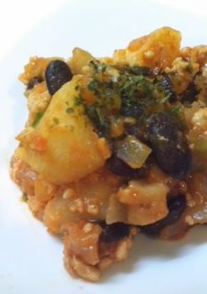 ジャガイモとお豆の炒め物-レシピのメイン写真
