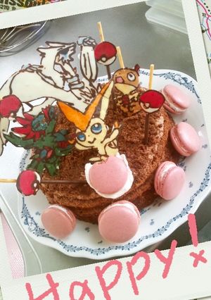 キャラデコケーキ*ポケモン白き英雄-レシピのメイン写真