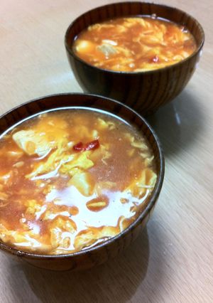 簡単”！トマトと卵の栄養満点スープ-レシピのメイン写真