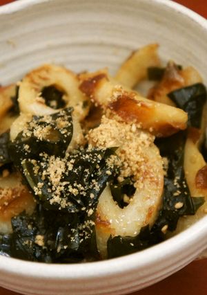 ５分で完成・わかめと竹輪の炒め物-レシピのメイン写真
