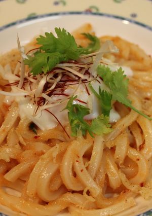 明太♡釜玉♪うどん♪旨辛キムチ♪バター味-レシピのメイン写真