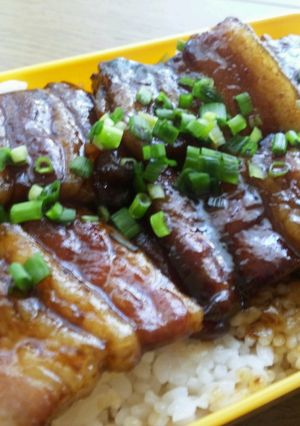 照りっと柔らか～♪はちみつ豚バラ丼-レシピのメイン写真