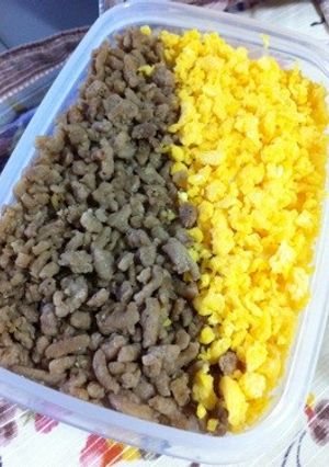 たまにいいね(^_−)☆肉そぼろ弁当★-レシピのメイン写真