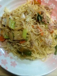 簡単野菜炒め&塩焼きそば-レシピのメイン写真