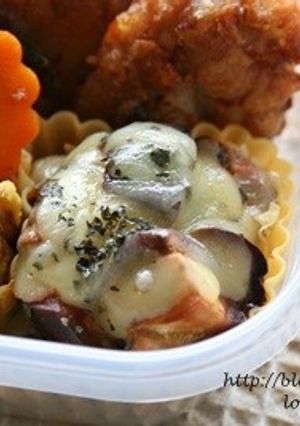 ナスだけで♪ナスのチーズ焼き お弁当に。-レシピのメイン写真
