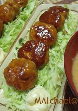 FP★麩＆鶏ムネで！ふわふわの照焼つくね-レシピのメイン写真