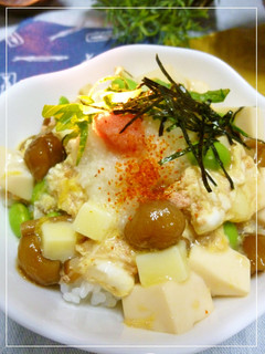 ホロホロ*とろ~りチーズの たらこ豆腐丼-レシピのメイン写真