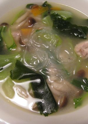 中華風　具たっぷり春雨スープ-レシピのメイン写真