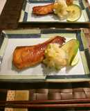 ブリのポン酢照り焼き。薬味おろしのせ。