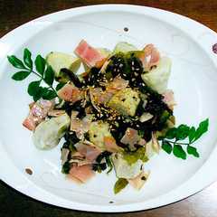รูปของ 里イモと豚肉の高菜漬けあんかけ