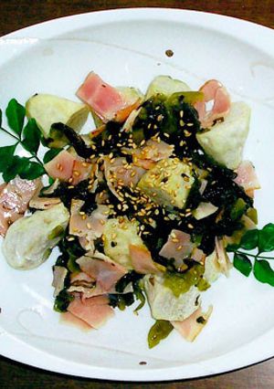 里イモと豚肉の高菜漬けあんかけ-レシピのメイン写真