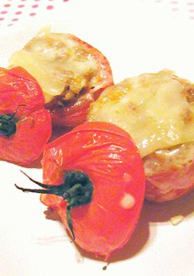 ○０0・とろける焼きとまとの挽き肉詰め。。。0-レシピのメイン写真