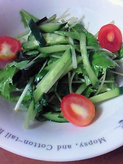 水菜とわかめのサラダ-レシピのメイン写真