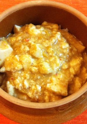 豆腐とキャベツのピリ辛ゴマ味噌丼-レシピのメイン写真