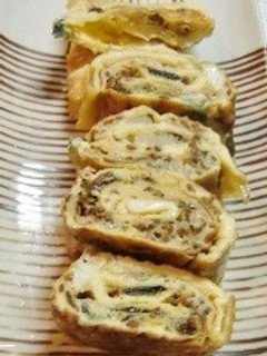 みょうがとちりめんじゃこ入り卵焼き-レシピのメイン写真