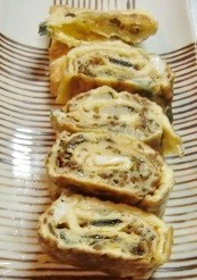 みょうがとちりめんじゃこ入り卵焼き-レシピのメイン写真