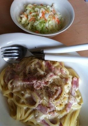 子供も簡単！牛乳でクリーミィカルボナーラ-レシピのメイン写真
