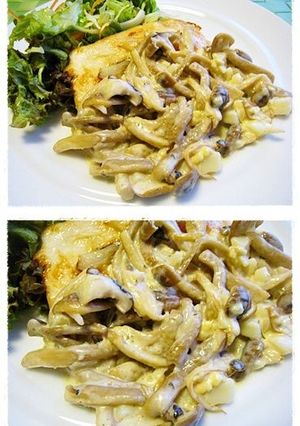 チキンの白タルきのこソース添え-レシピのメイン写真