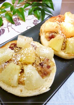 イングリッシュマフィンで和風甘味トースト-レシピのメイン写真