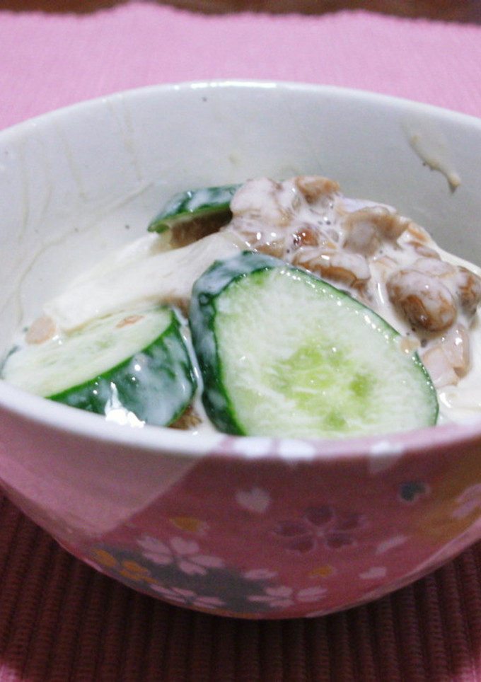 きゅうりと玉ねぎの納豆サラダ-レシピのメイン写真