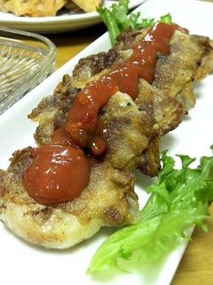 長いもの豚肉巻きソテー赤のタルタルかけ-レシピのメイン写真