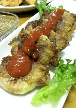 長いもの豚肉巻きソテー赤のタルタルかけ-レシピのメイン写真