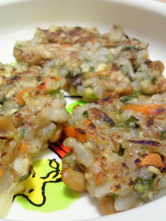離乳食にも!野菜たっぷり納豆お焼き-レシピのメイン写真
