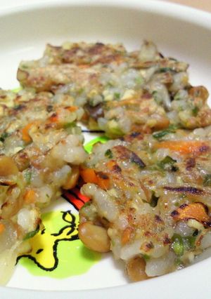 離乳食にも！野菜たっぷり納豆お焼き-レシピのメイン写真