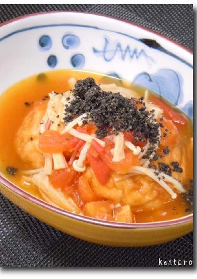 魚河岸あげのトマト餡ごま風味-レシピのメイン写真