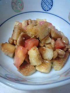 納豆クルトン和え-レシピのメイン写真