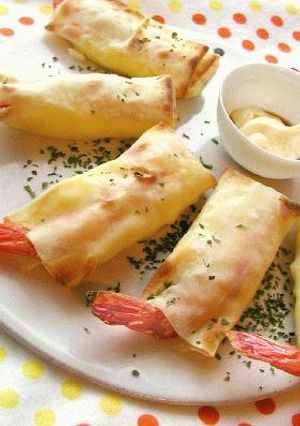 エビタマのワンタン包み揚げ-レシピのメイン写真