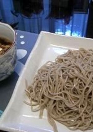 お昼ご飯には手軽に、”冷たい肉蕎麦”-レシピのメイン写真
