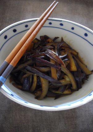 簡単！なすの皮だけ！カレー味きんぴら-レシピのメイン写真