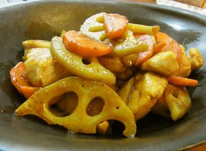 秋だ！✿鶏肉と根菜のカレー醤油炒め-レシピのメイン写真