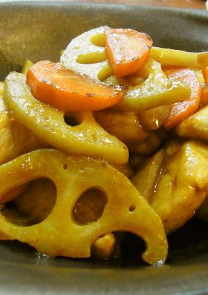 秋だ！✿鶏肉と根菜のカレー醤油炒め-レシピのメイン写真