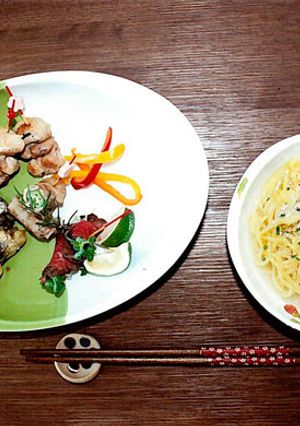 串もの＆塩あじラーメン-レシピのメイン写真