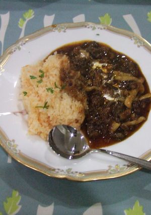 牛スジ肉のワイン煮ソース本格ハヤシライス-レシピのメイン写真