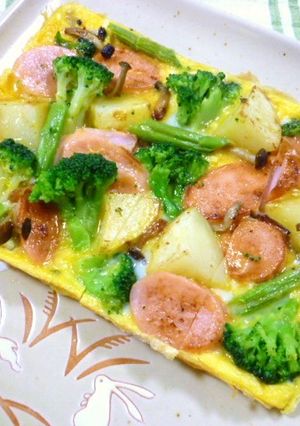 バター風味の野菜たっぷりオムレツっ♪-レシピのメイン写真