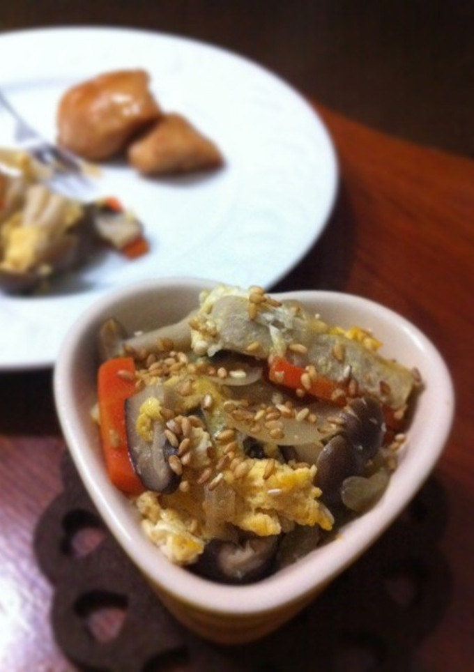 高野豆腐ときのこの卵とじ-レシピのメイン写真