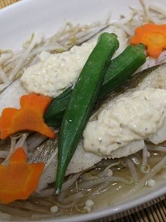 キューピー具のソースで、白身魚の酒蒸し-レシピのメイン写真