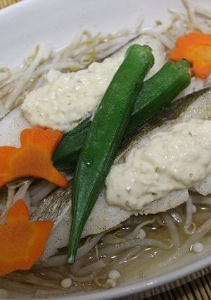 キューピー具のソースで、白身魚の酒蒸し-レシピのメイン写真