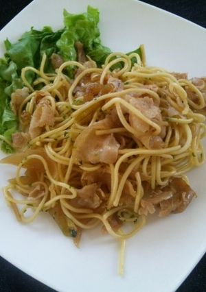 生姜焼き…そば？-レシピのメイン写真