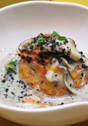 魚河岸あげの黒ごま豆乳ソース-レシピのメイン写真