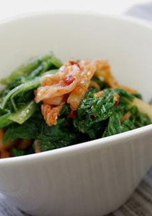 白菜のつまみ菜とキムチの甘酢和え-レシピのメイン写真