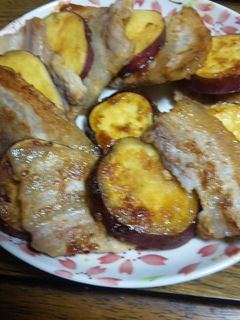 サツマイモと豚バラの焼肉のたれ炒め-レシピのメイン写真