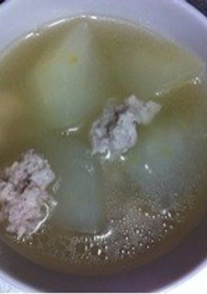 材料３つで！冬瓜と鶏挽肉のスープ-レシピのメイン写真